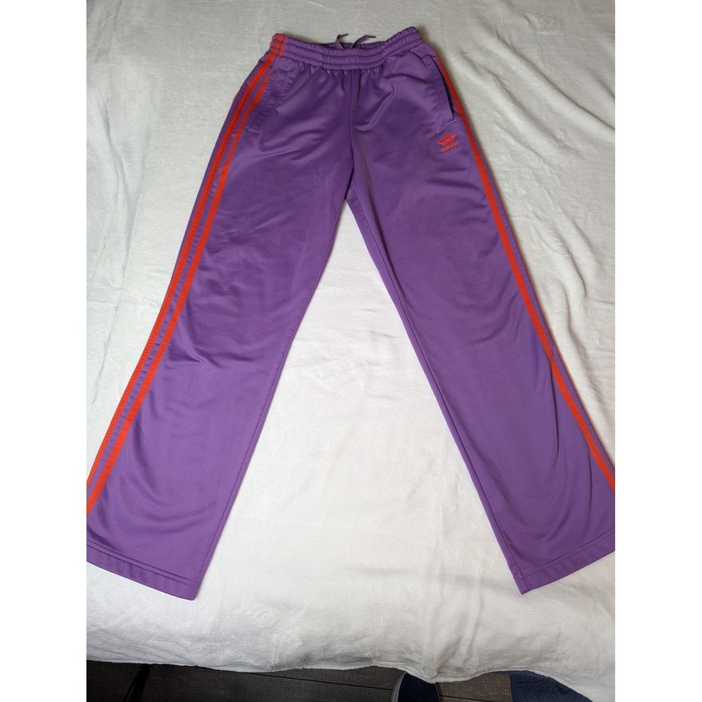 Adidas Originals Kids Youth M Purple Orange 3 Stripe Streetwear Y2K